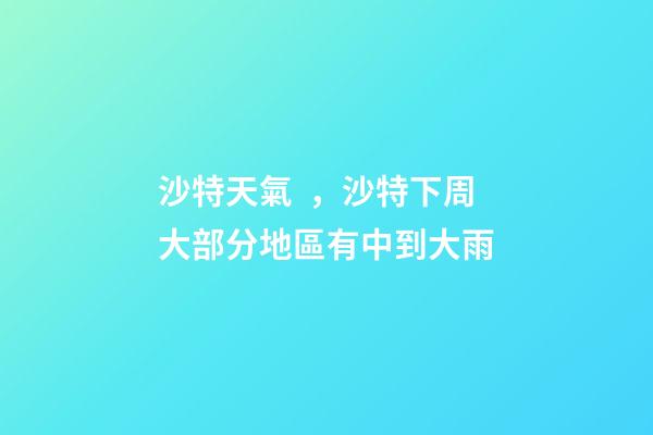 沙特天氣，沙特下周大部分地區有中到大雨-第1張-觀點-玄機派